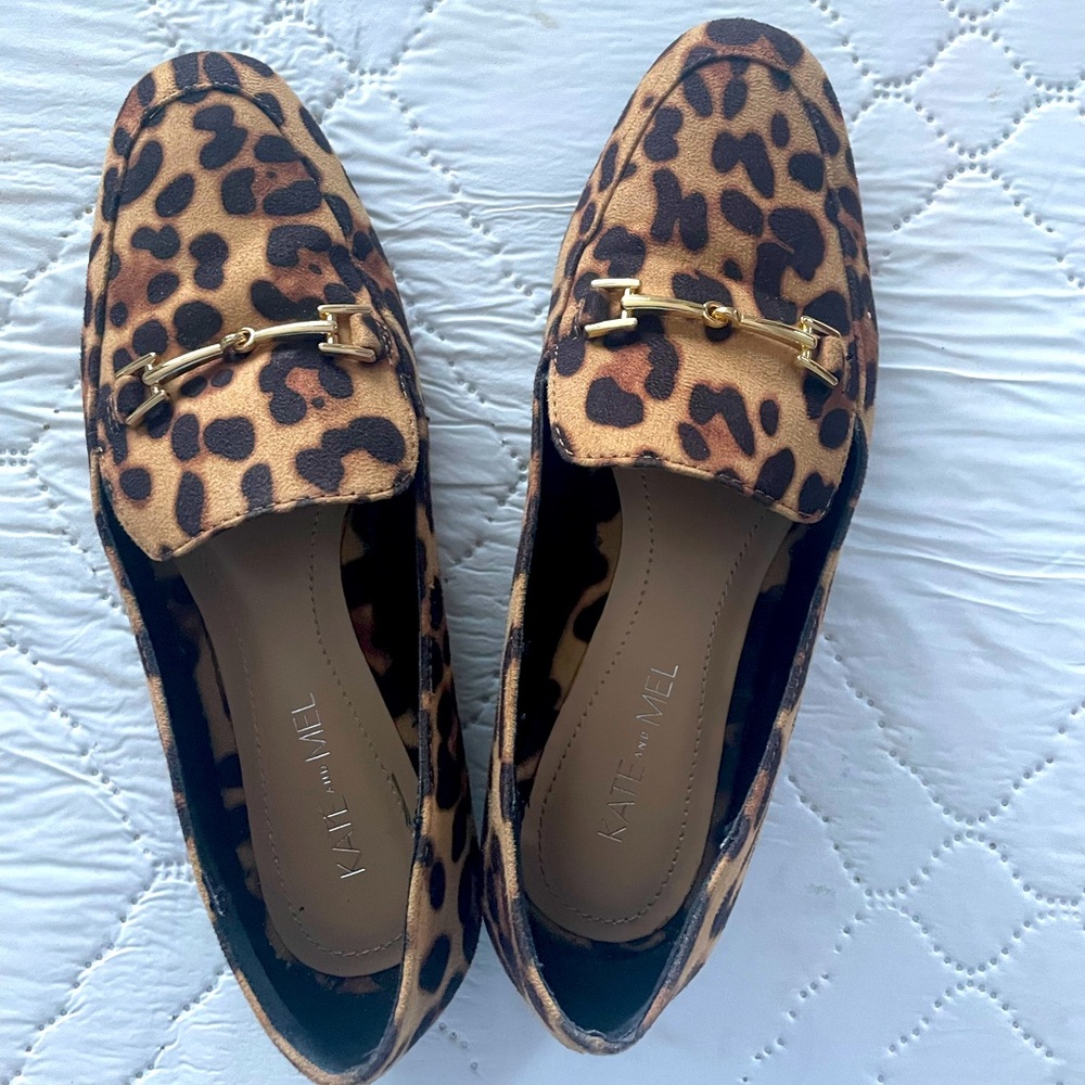Katie & Mel leopard loafers